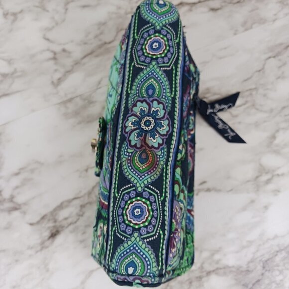 VERA BRADLEY RHYTHM & BLUES PATTERN TURN LOCK WALLET WOMEN - Picture 6 of 11